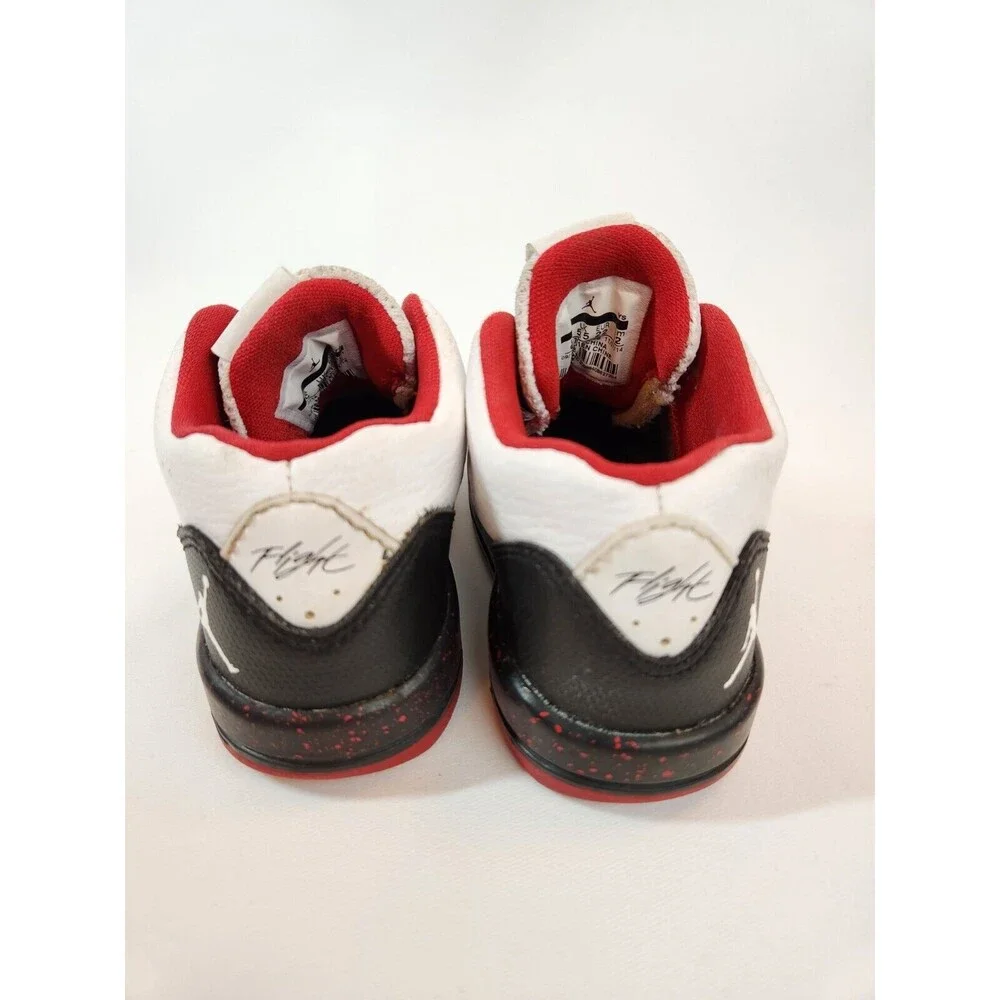 Jordan Flight Toddler‎ Sneakers Shoes Size 6C Mid Top Lace Up White Black